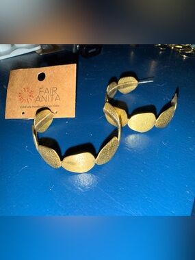 Fair Anita brass hoops